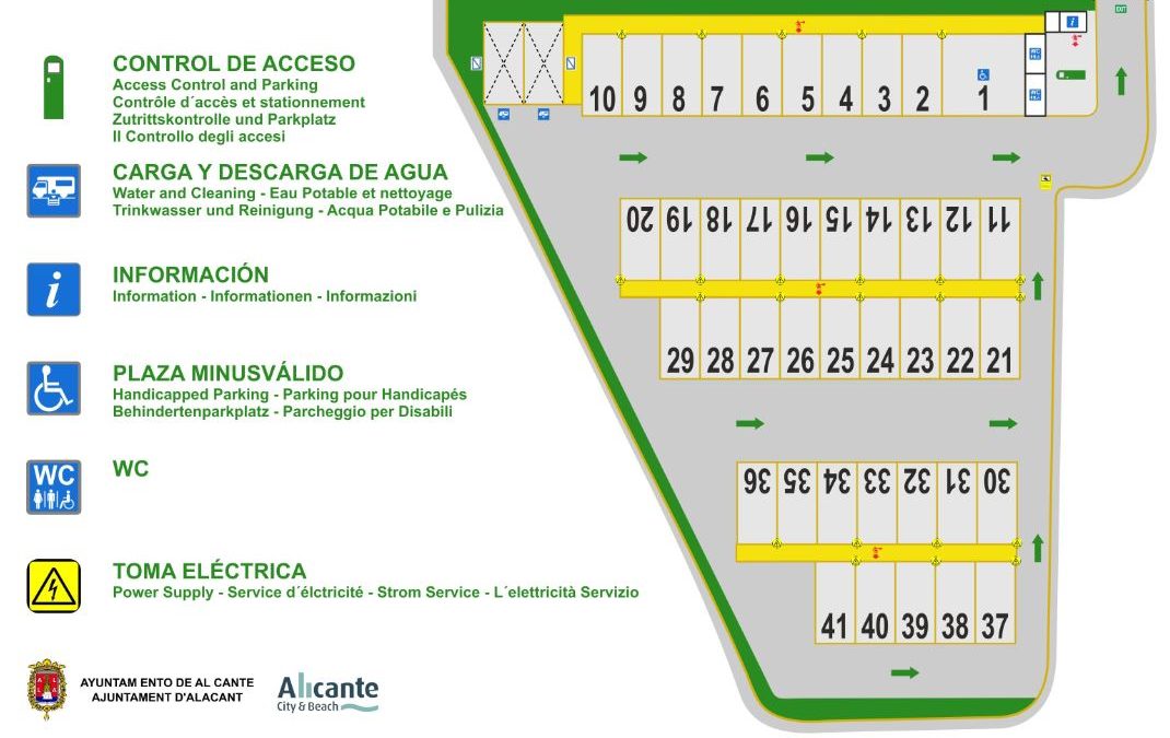 Alacant obri al públic la seva primera àrea de pernocta en trànsit per autocaravanes