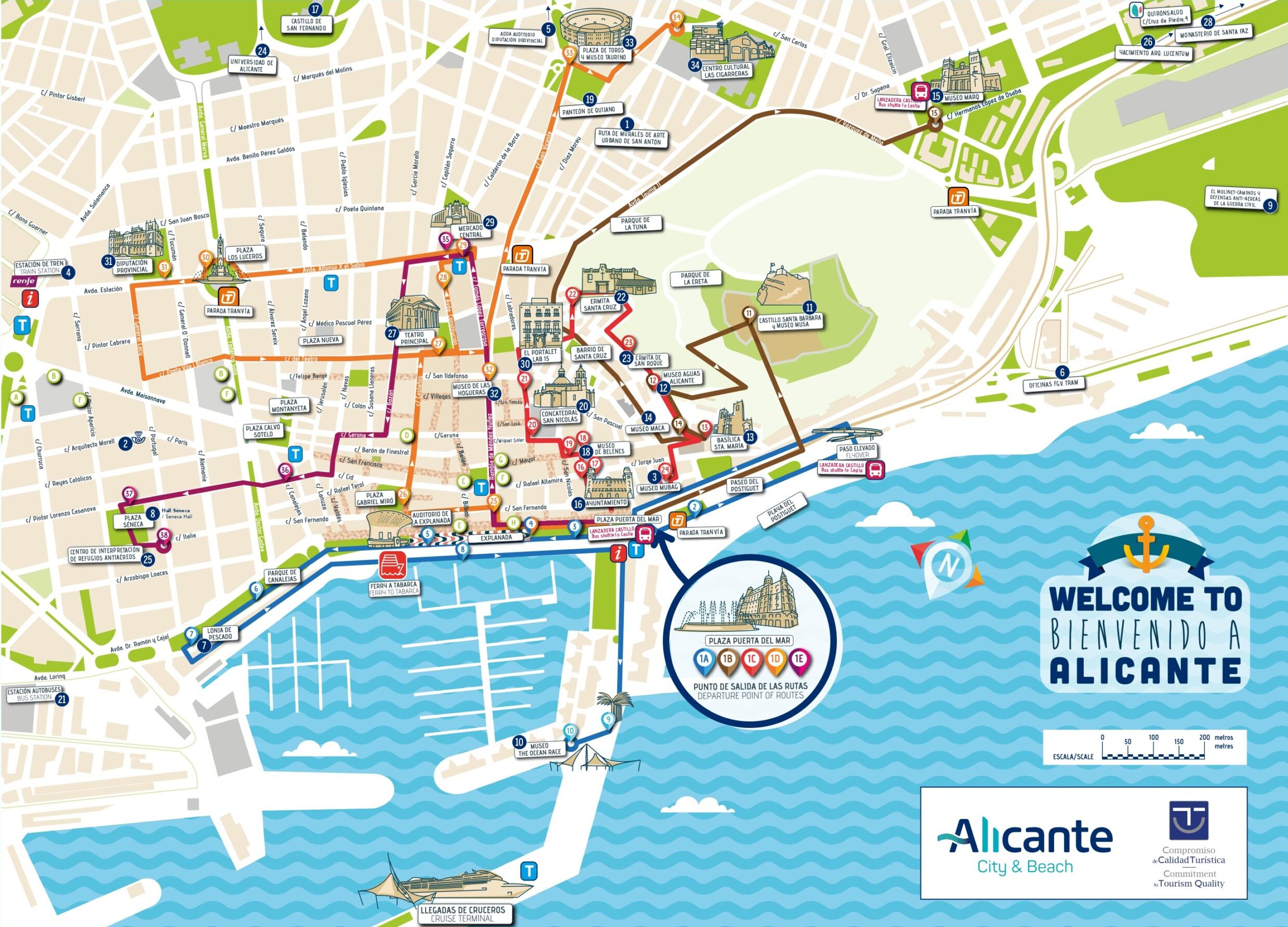Trails And Routes In Alicante ALICANTE City Beach